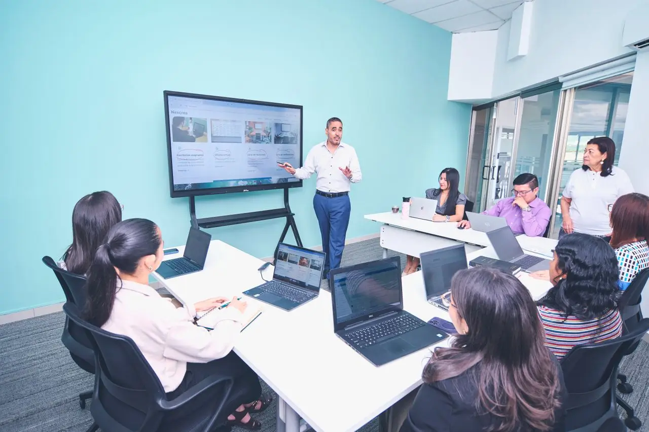 Professional SEO agency meeting